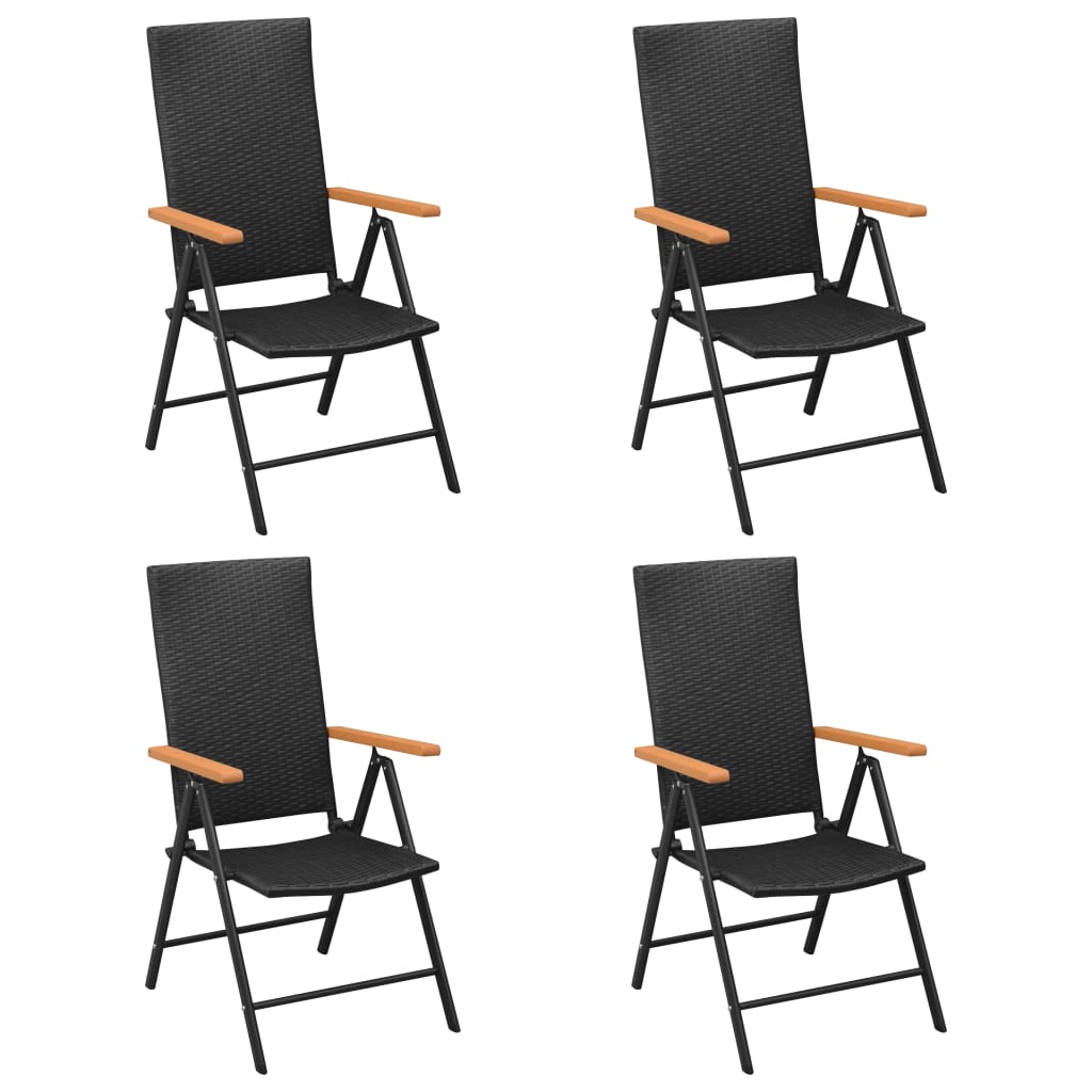 Zestaw mebli ogrodowych: Stół 80x80x74 cm + 4 krzesła 55x64x105 cm