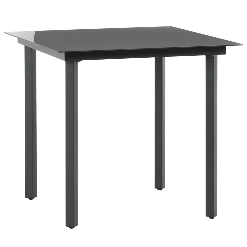 vidaXL 3-delige Tuinset PVC-rattan zwart afbeelding