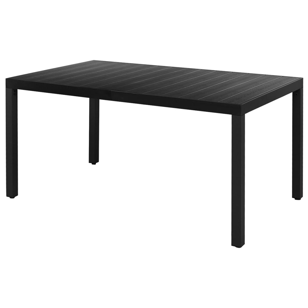 vidaXL Set de comedor de jardín de 7 piezas PVC ratán negro