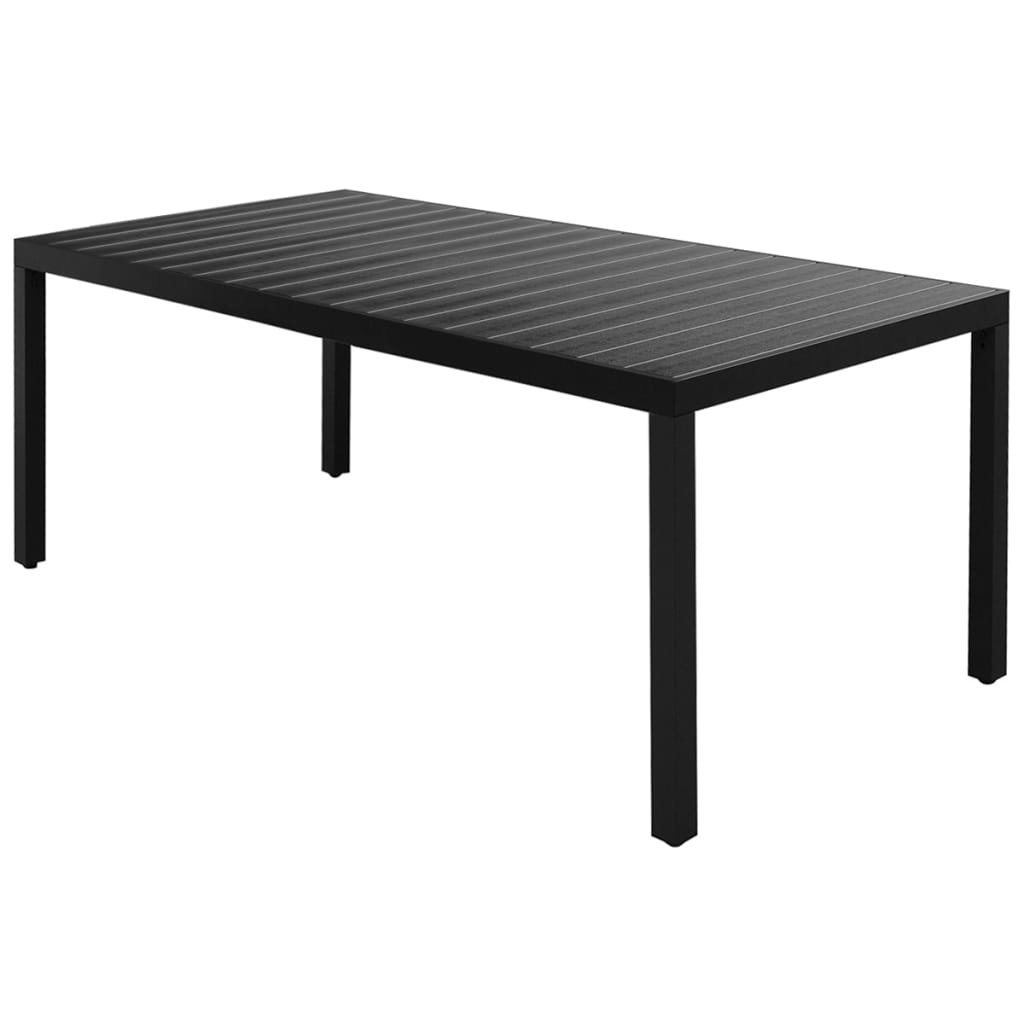 vidaXL 9-delige Tuinset PVC-rattan zwart afbeelding