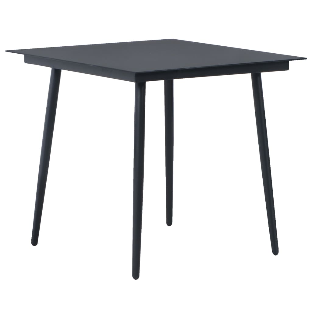 

vidaXL 3-delige Tuinset PVC-rattan zwart