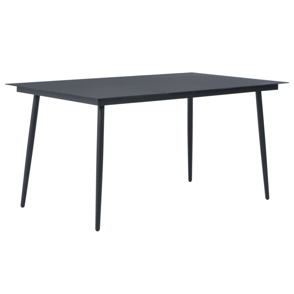

vidaXL 5-delige Tuinset PVC-rattan zwart