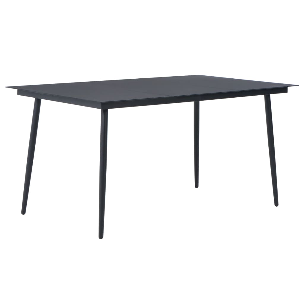 

vidaXL 7-delige Tuinset PVC-rattan zwart