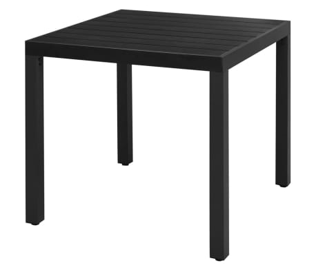 vidaXL Sodo valgomojo komplektas, 5 dalių, juodas, PVC ratanas