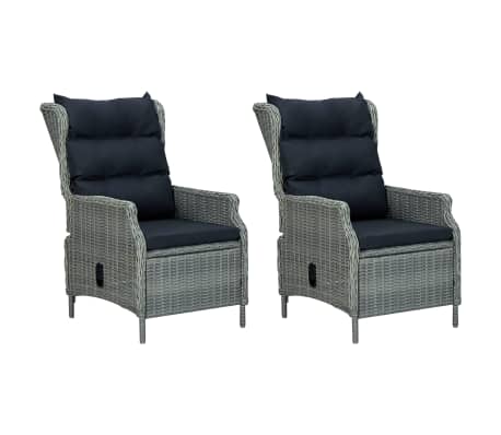 vidaXL Mobilier à dîner 9 pcs avec coussins Résine tressée Gris clair