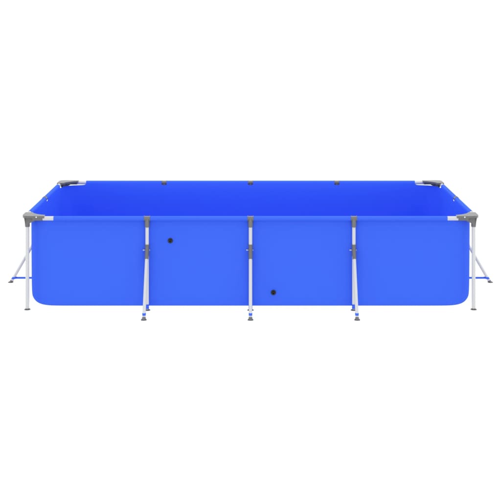 vidaXL swimmingpool med stålramme 394x207x80 cm blå