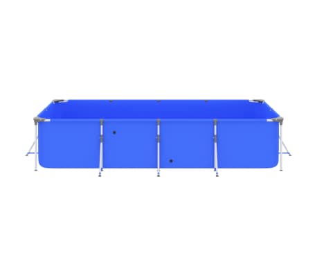 vidaXL Zwembad met stalen frame 394x207x80 cm blauw