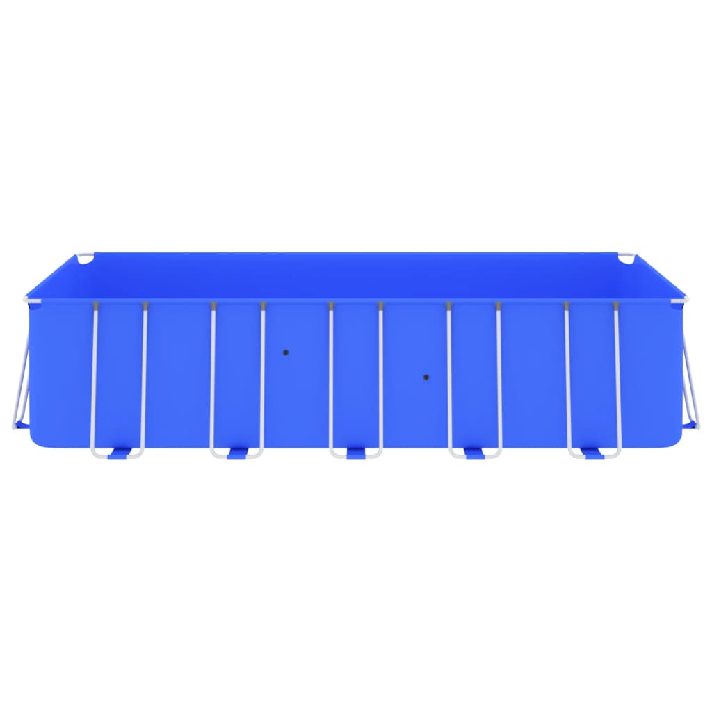 vidaXL Swimming Pool with Steel Frame 540x270x122 cm Blue