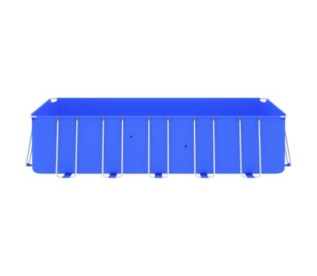 vidaXL Swimming Pool with Steel Frame 540x270x122 cm Blue