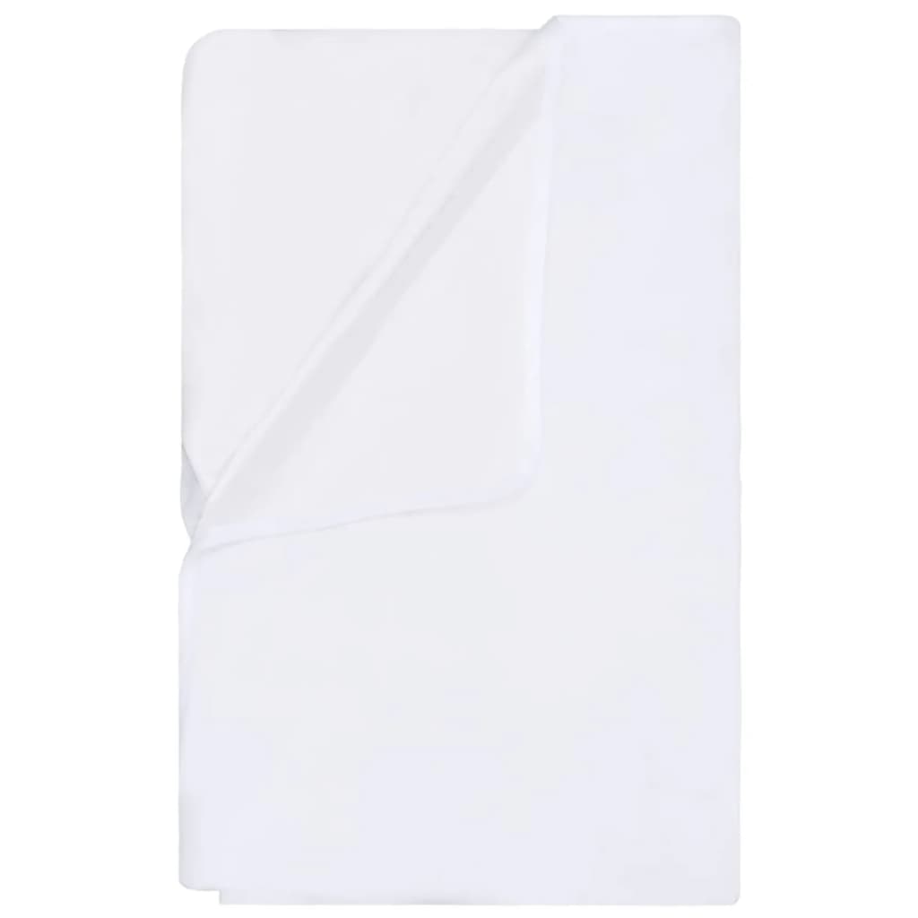 vidaXL matraču pārvalki, ūdensdroši, 2 gab., 80x200 cm, balta kokvilna