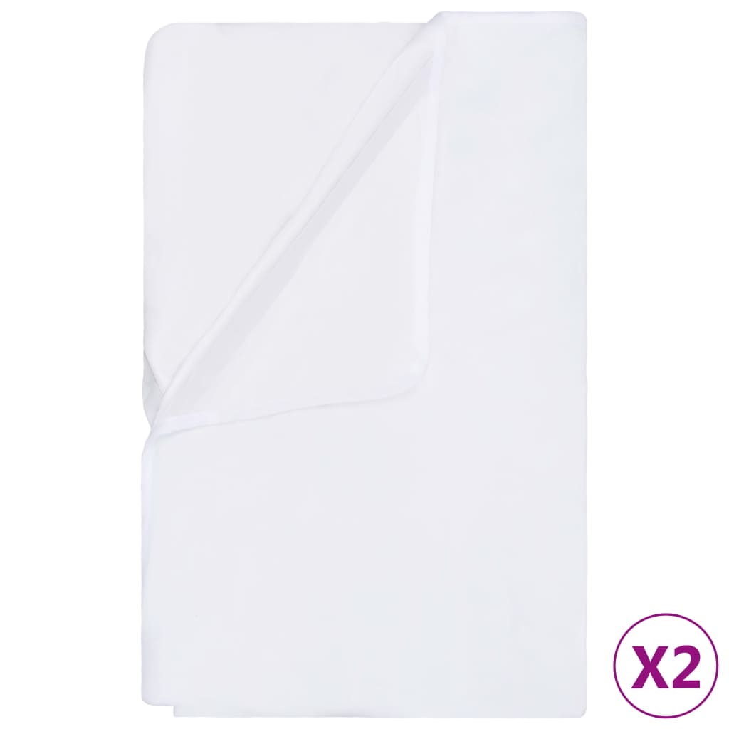 2 darab fehér pamut vízálló matracvédő 90 x 200 cm 