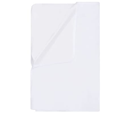 vidaXL matraču pārvalki, ūdensdroši, 2 gab., 90x200 cm, balta kokvilna
