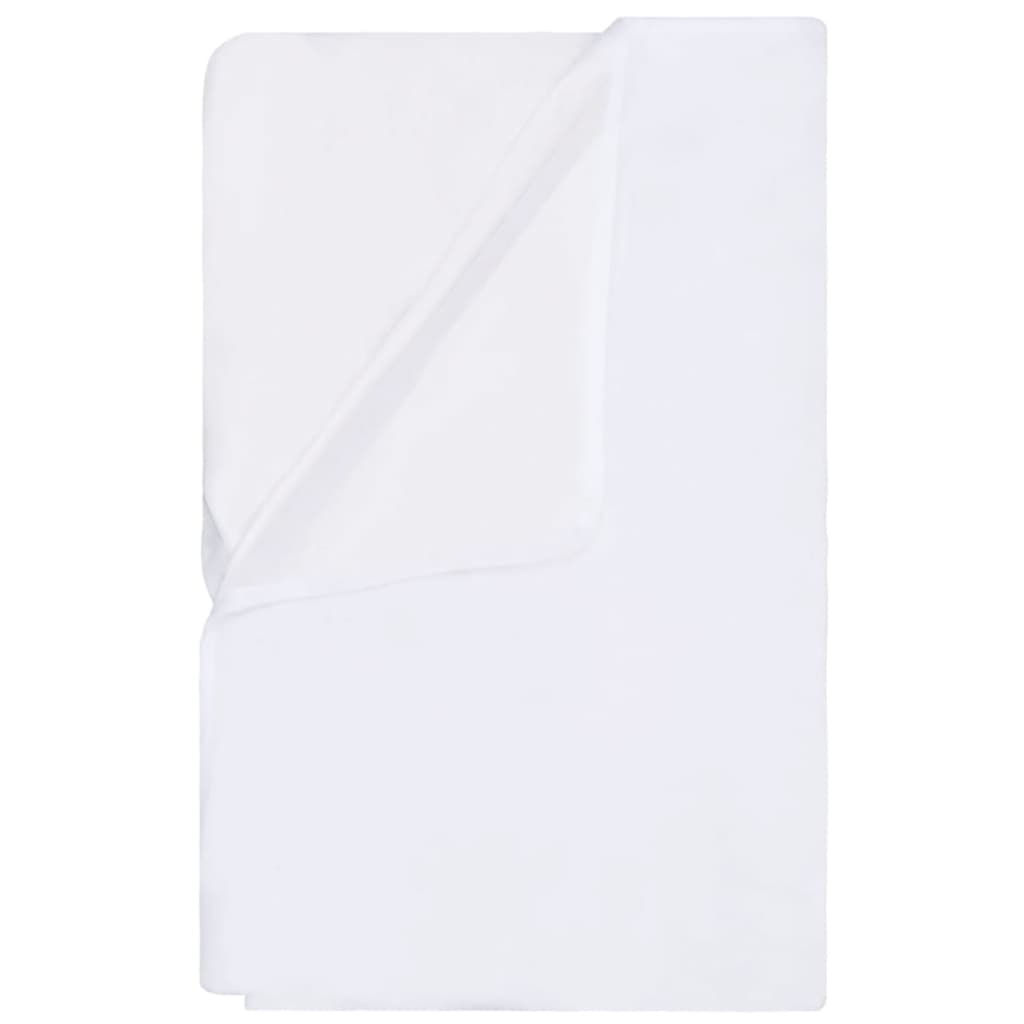 vidaXL Protetores colchão impermeáveis 2pcs 100x200cm algodão branco