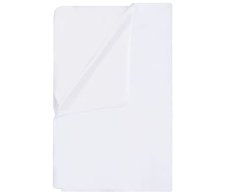vidaXL Protetores colchão impermeáveis 2pcs 160x200cm algodão branco