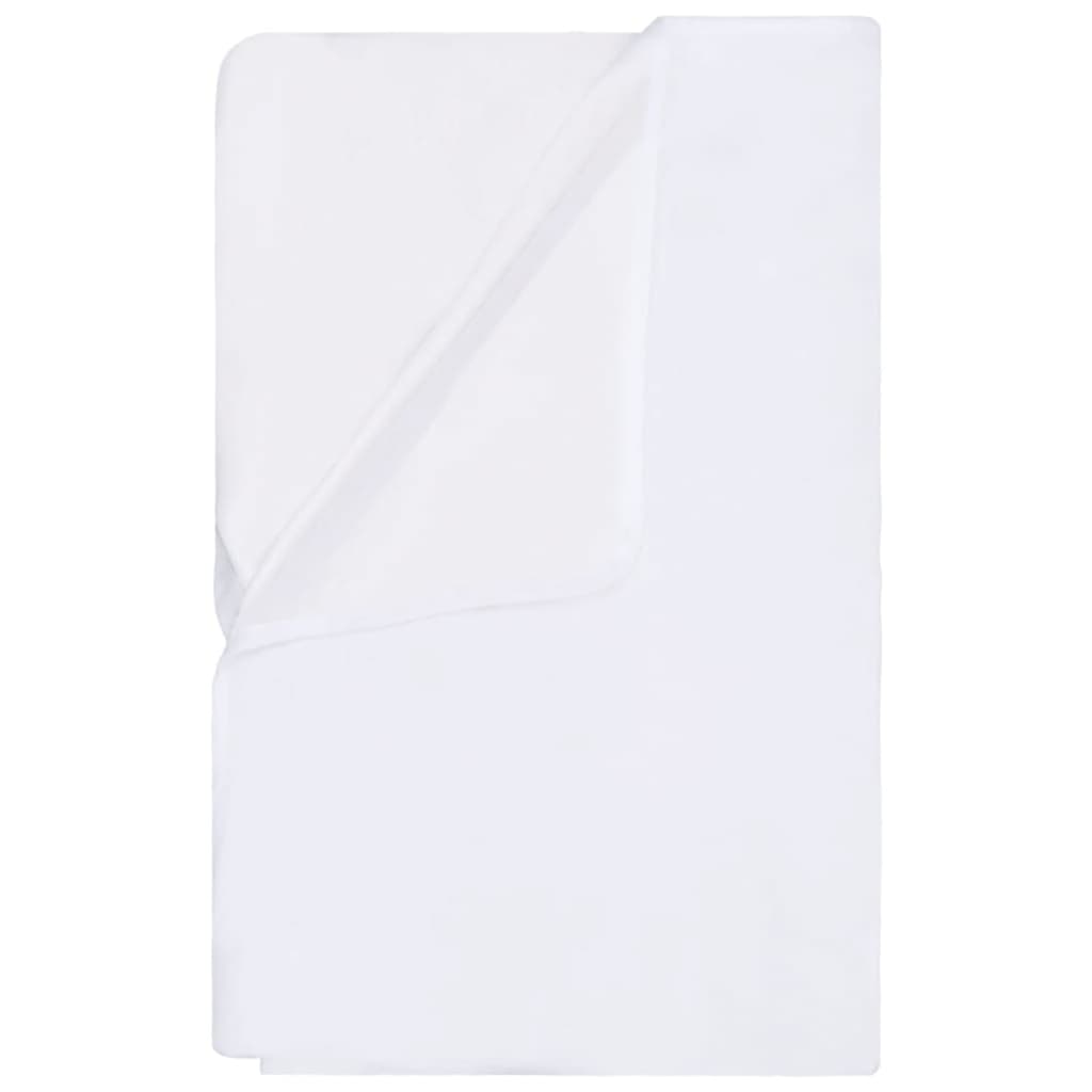 vidaXL Protetores colchão impermeáveis 2pcs 200x200cm algodão branco