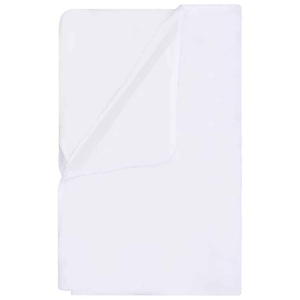 vidaXL matraču pārvalki, ūdensdroši, 2 gb., 200x220 cm, balta kokvilna