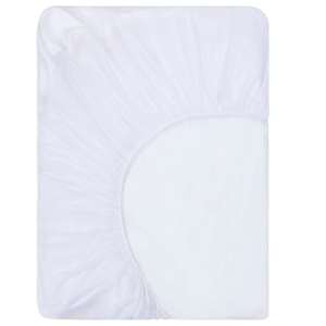 vidaXL Vanntette lakener 2 stk bomull 160x200 cm hvit