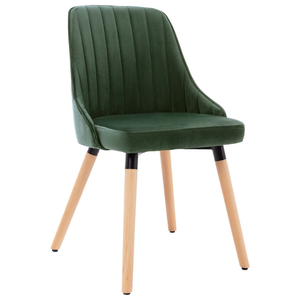 

vidaXL Eetkamerstoelen 4 st fluweel donkergroen