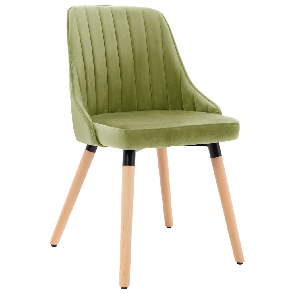 vidaXL Cadeiras de jantar 4 pcs veludo verde-claro