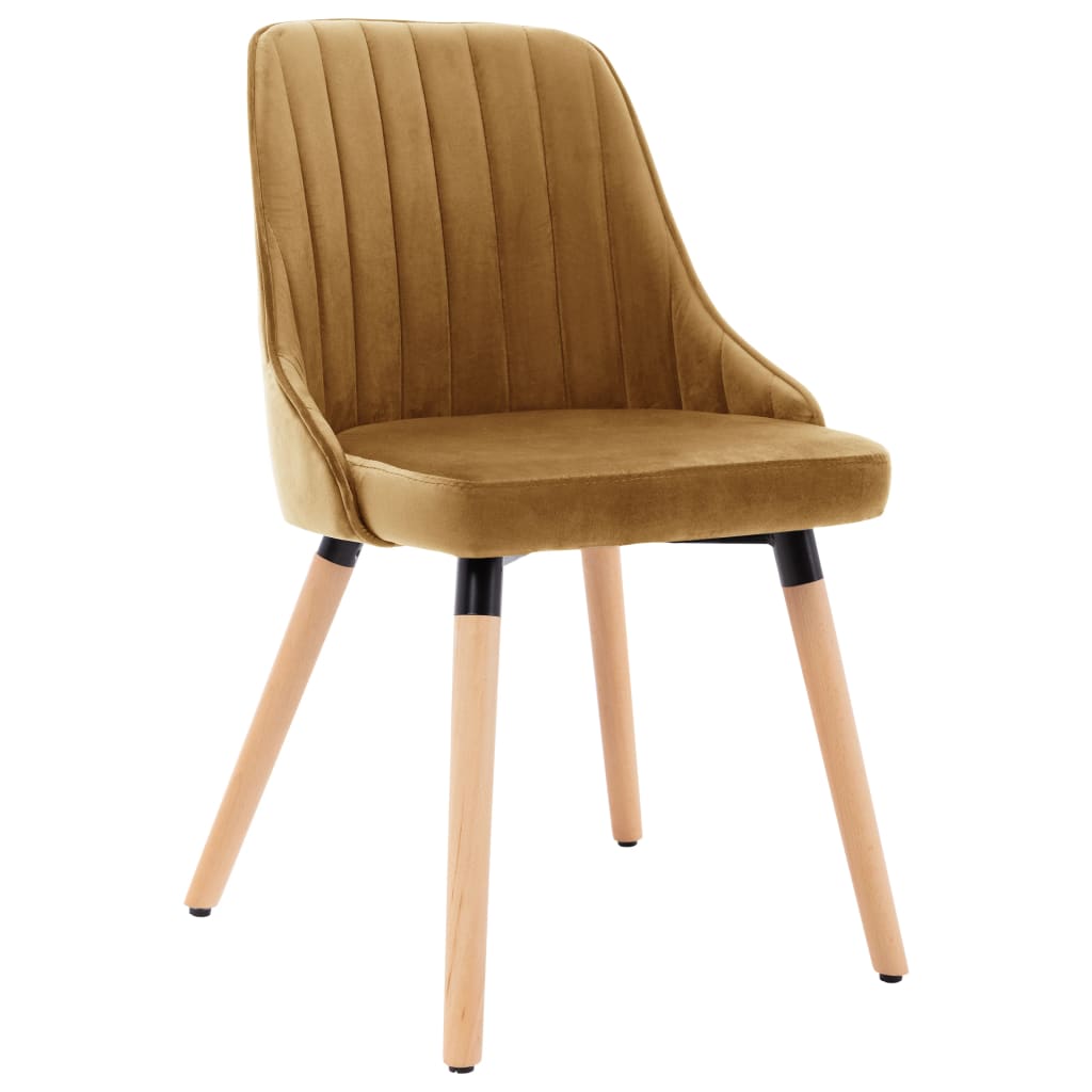 

vidaXL Eetkamerstoelen 4 st fluweel bruin