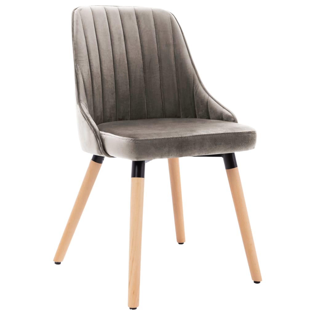 

vidaXL Eetkamerstoelen 6 st fluweel lichtgrijs
