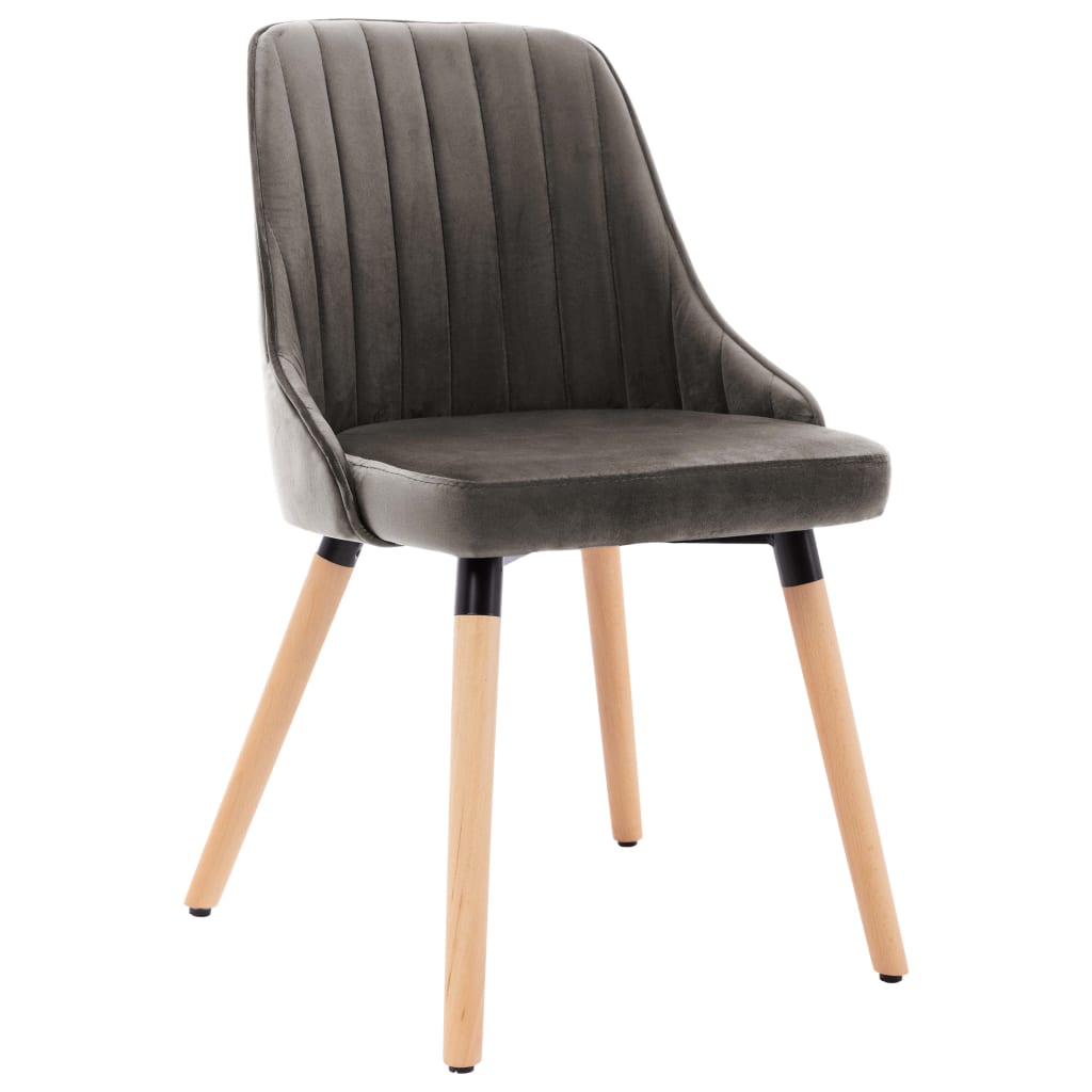 vidaXL Chaises à manger lot de 6 gris foncé velours