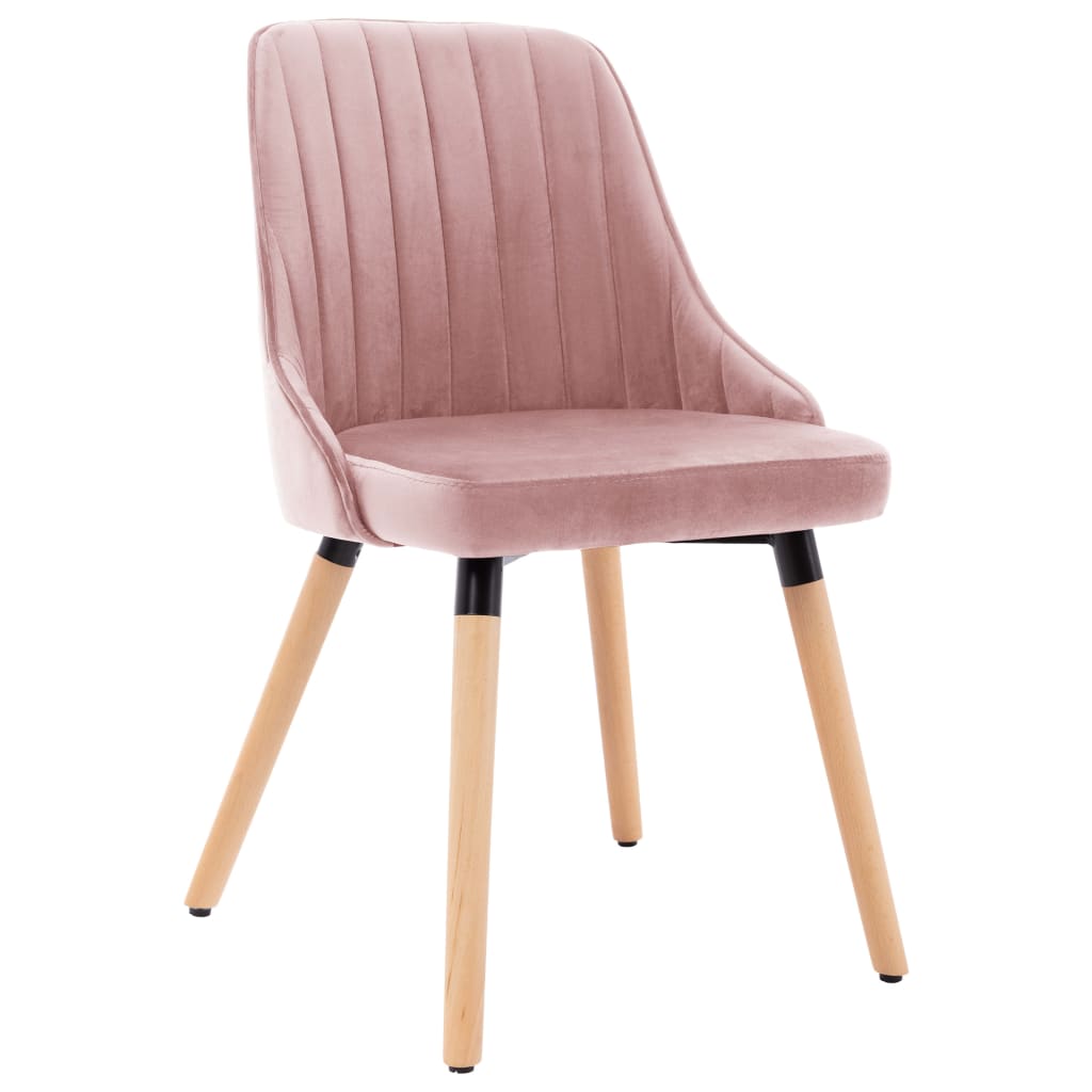 

vidaXL Eetkamerstoelen 6 st fluweel roze