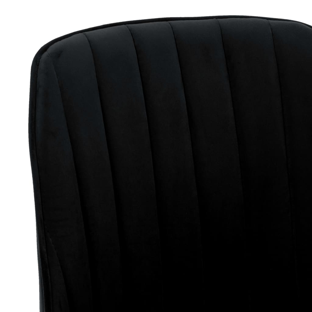 Jedálenské stoličky 6 ks čierne zamatové