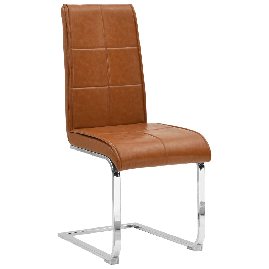 

vidaXL Eetkamerstoelen 4 st kunstleer glanzend bruin
