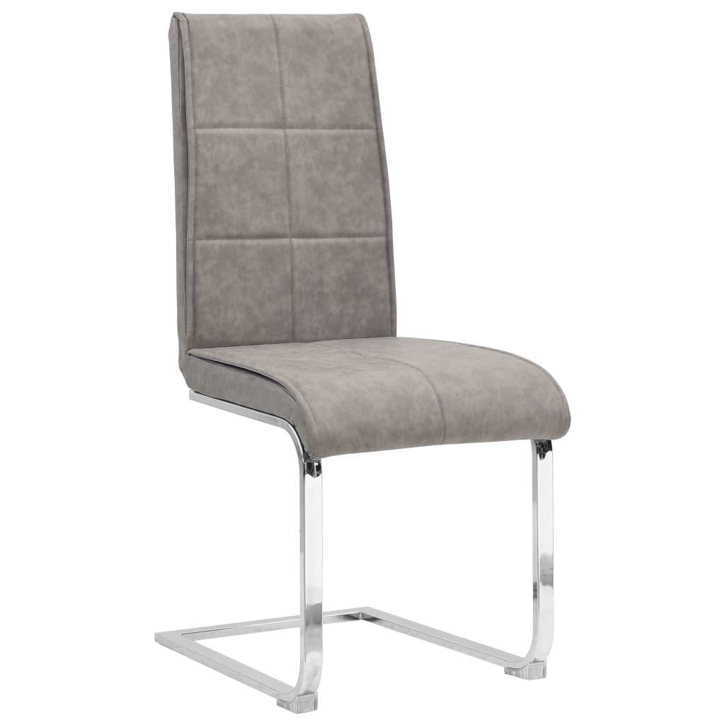 

vidaXL Eetkamerstoelen 6 st kunstleer lichtgrijs