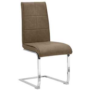 vidaXL Nihajni jedilni stoli 6 kosov rjavo umetno usnje