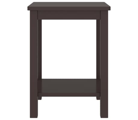 vidaXL Mesa de cabeceira 35x30x47 cm pinho maci&ccedil;o castanho-escuro