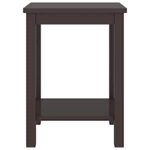 vidaXL Mesa de cabeceira 35x30x47 cm pinho maci&ccedil;o castanho-escuro