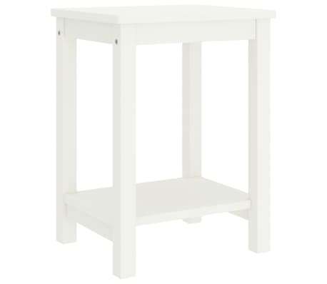 vidaXL Nattbord 2 stk hvit 35x30x47 cm heltre furu