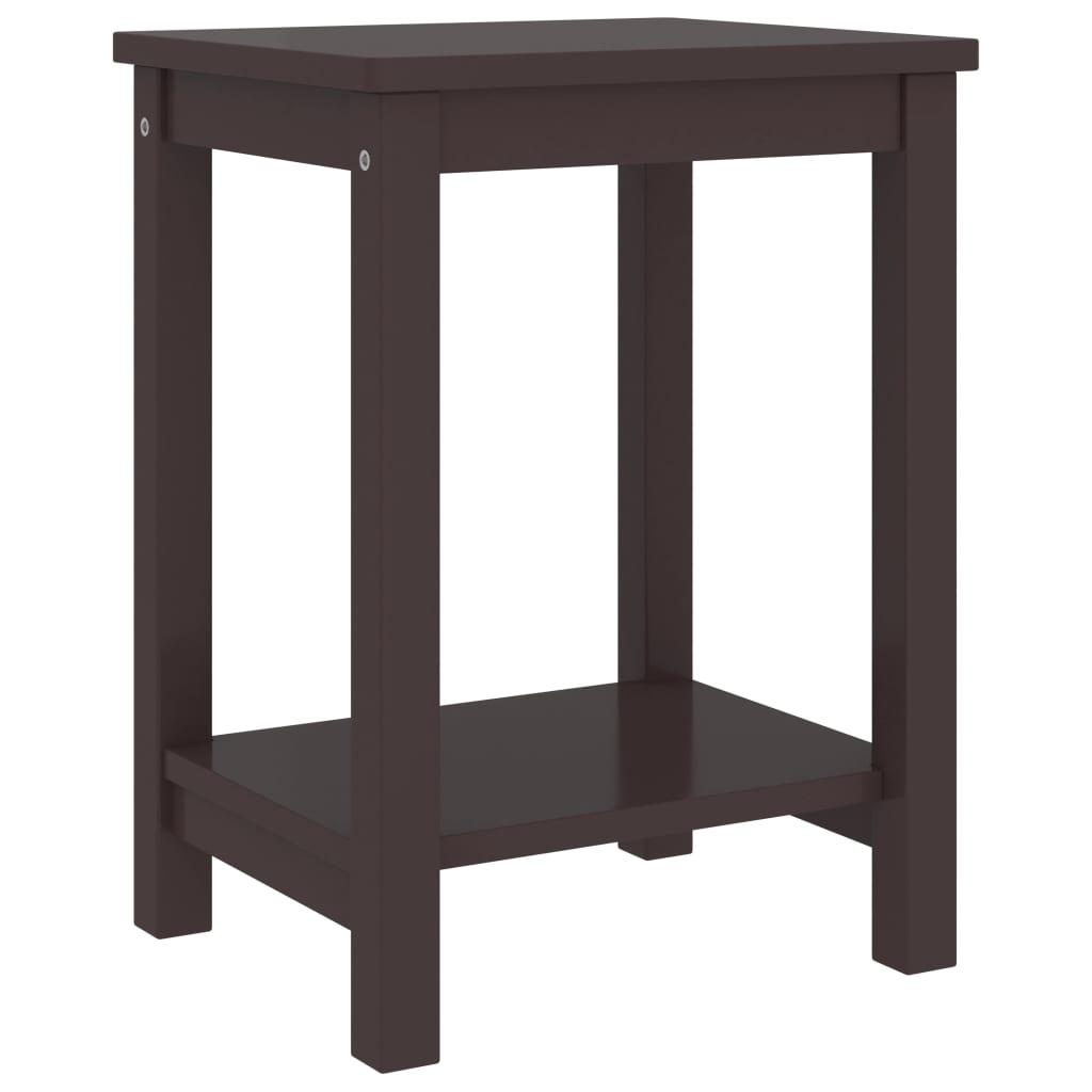 

vidaXL Nachtkastjes 2 st 35x30x47 cm massief grenenhout donkerbruin