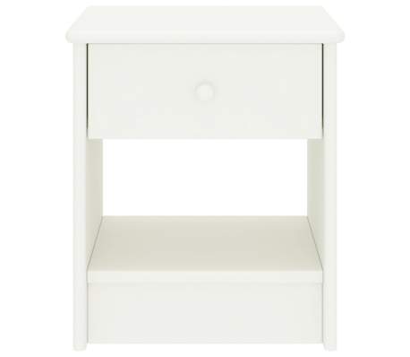vidaXL Nattbord hvit 35x30x40 cm heltre furu