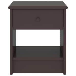 vidaXL Nattbord m&oslash;rkebrun 35x30x40 cm heltre furu