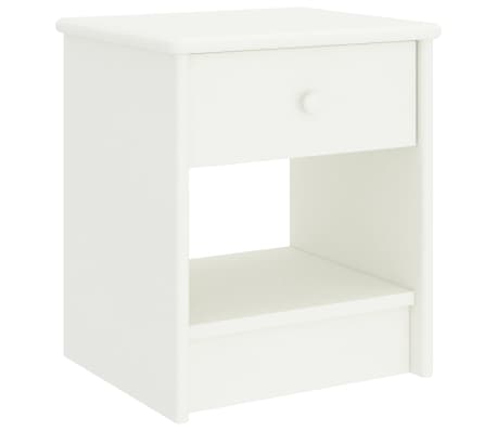 vidaXL Nattbord 2 stk hvit 35x30x40 cm heltre furu