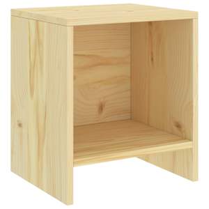 vidaXL Komodin 2 Adet Açık Ahşap Rengi 35x30x40 cm Masif Çam Ağacı