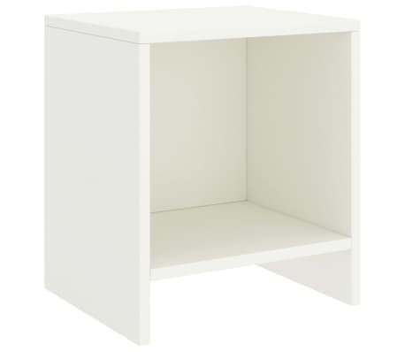 vidaXL Tables de chevet 2 pcs Blanc 35x30x40 cm Bois de pin massif
