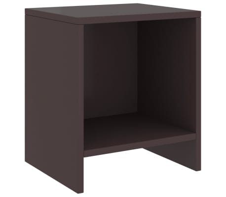 vidaXL Nattbord 2 stk m&oslash;rkebrun 35x30x40 cm heltre furu