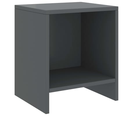 vidaXL Nattbord 2 stk mørkegrå 35x30x40 cm heltre furu