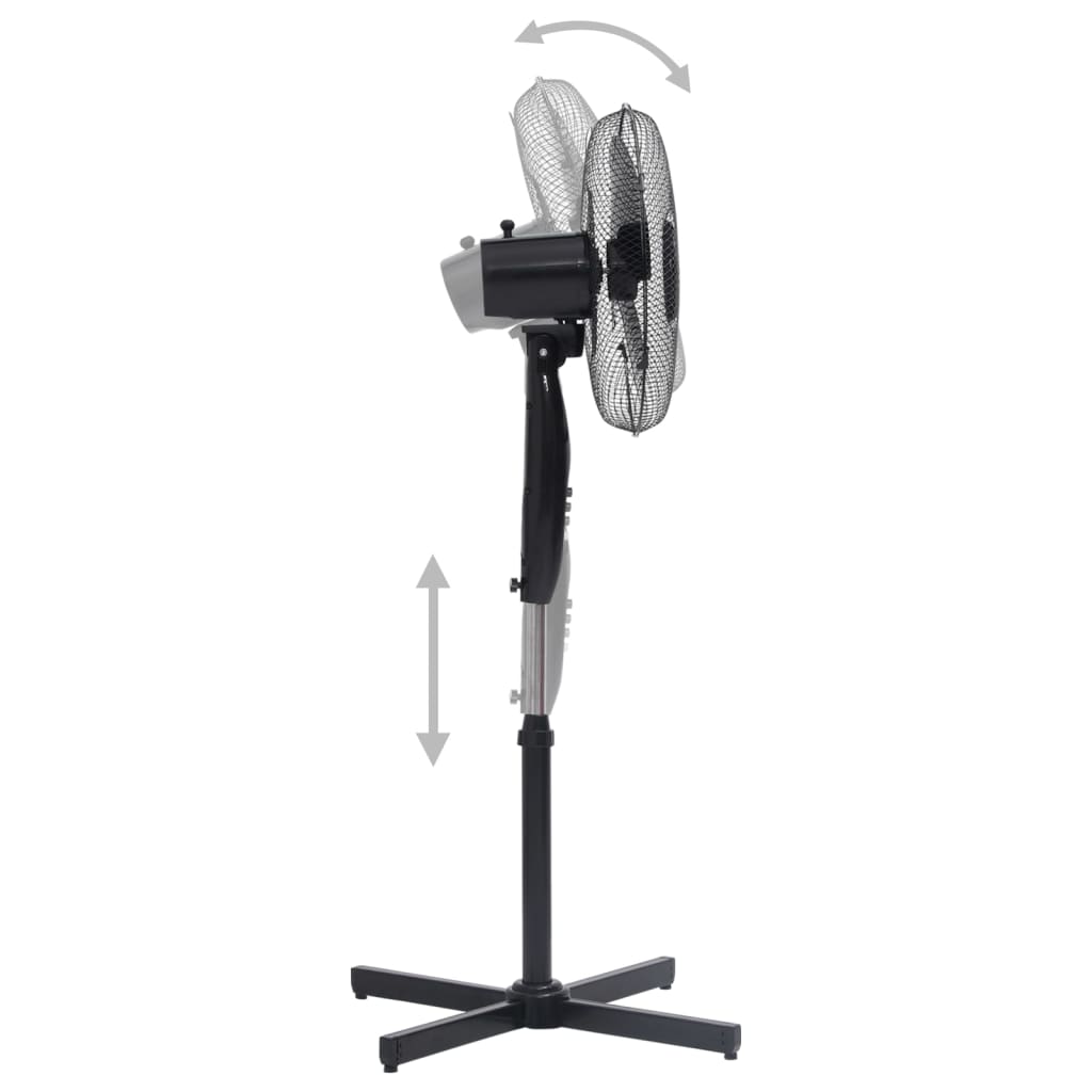 Fekete álló ventilátor Φ40 cm 120 cm 