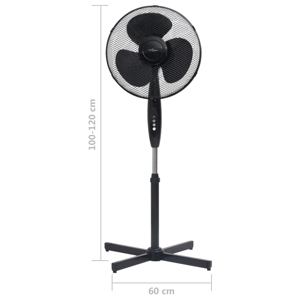 vidaXL Ventilator vertical, negru, Φ40 cm, 120 cm