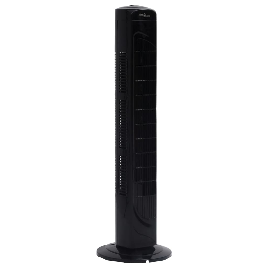 vidaXL Turmventilator Φ24x80 cm Schwarz