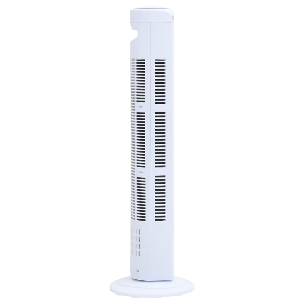 Fehér toronyventilátor távirányítóval és időzítővel Φ24x80 cm 