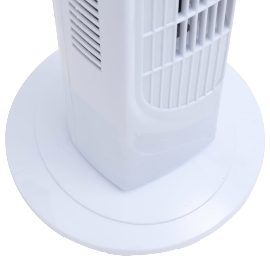 Věžový ventilátor dálkový ovladač a časovač Φ24 x 80 cm bílý