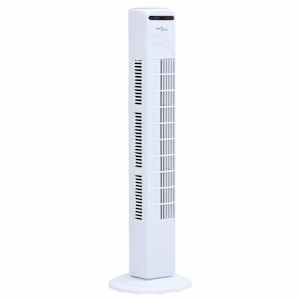 vidaXL Ανεμιστήρας Πύργος Λευκός Ø24x80 Τηλεχειριστήριο +Χρονοδιακόπτη