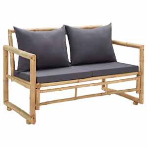 vidaXL aiapink istmepatjadega, 115 cm, bambus