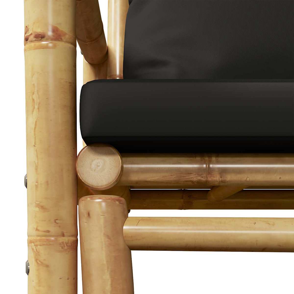 Havebænk med hynder 115 cm bambus - Billede 7